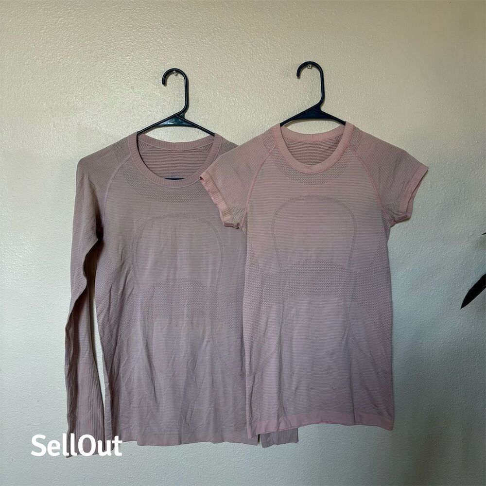 Lululemon Women's Swiftly Tech Long Sleeve T-Shirt Pink Size 6